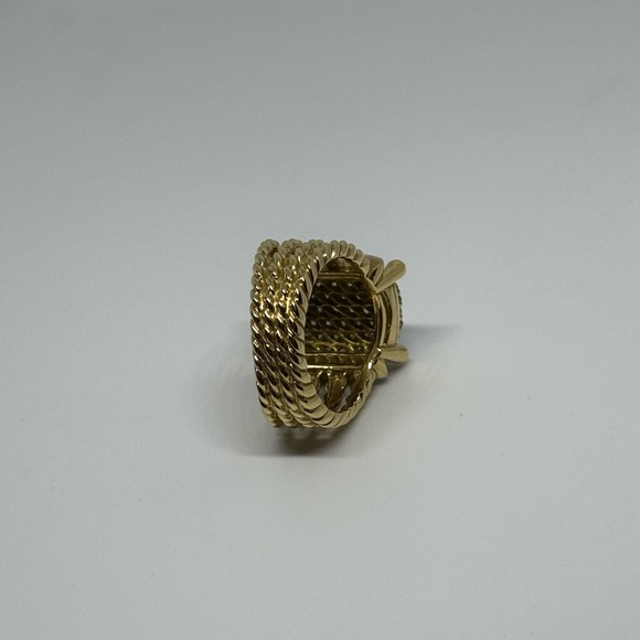 DAVID YURMAN 18k GOLD RING WITH WHITE DIAMONDS - Picture 4 of 6